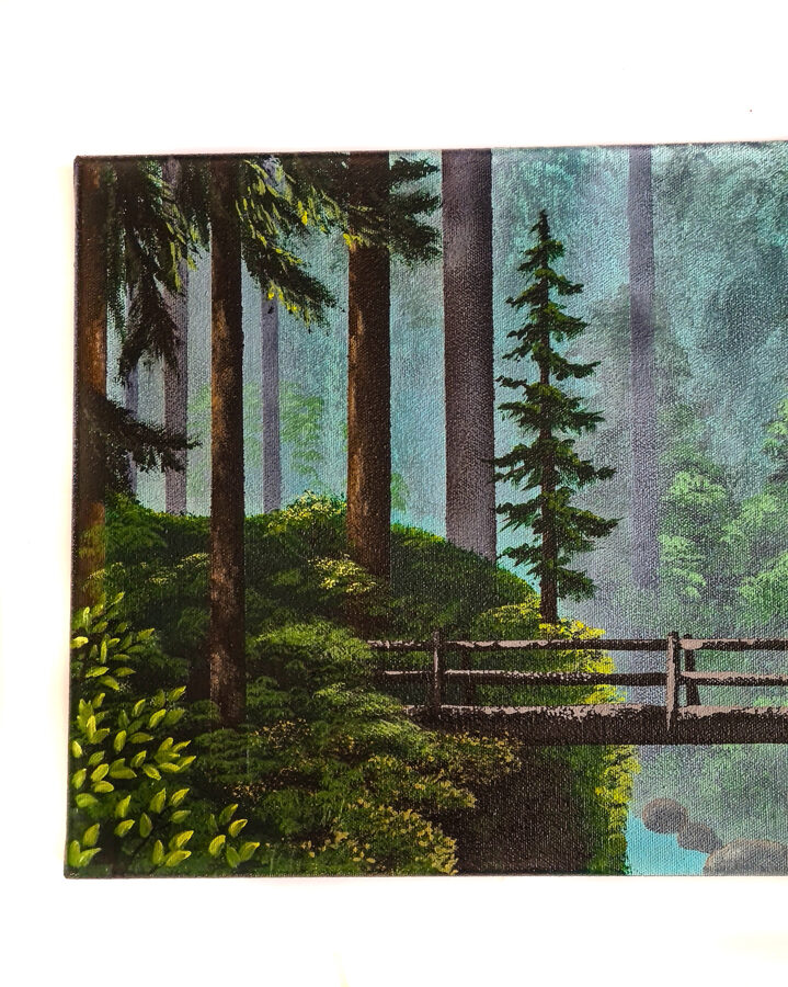 Kanvas glezna " Zaļais mežs"