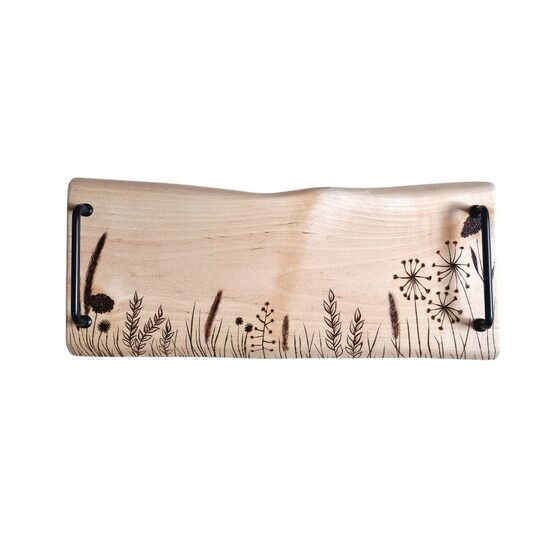 Koka paplāte ar gravējumu 