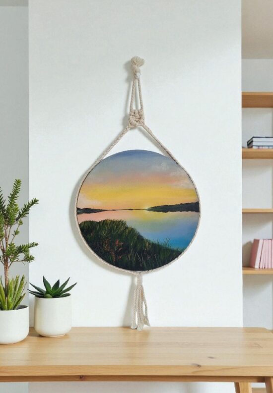 Apaļa kanvas glezna