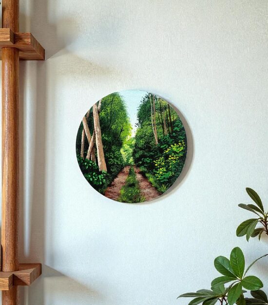 Apaļa kanvas glezna