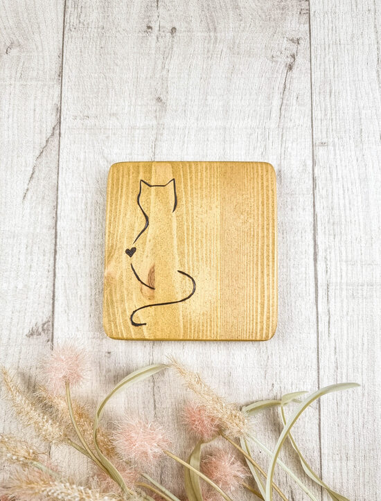 Pine wood coaster