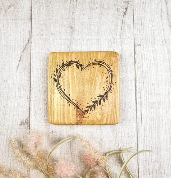 Pine wood coaster
