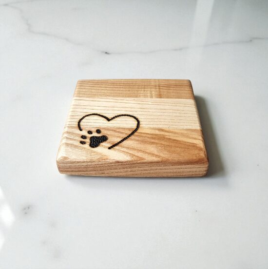 Ash wood coaster